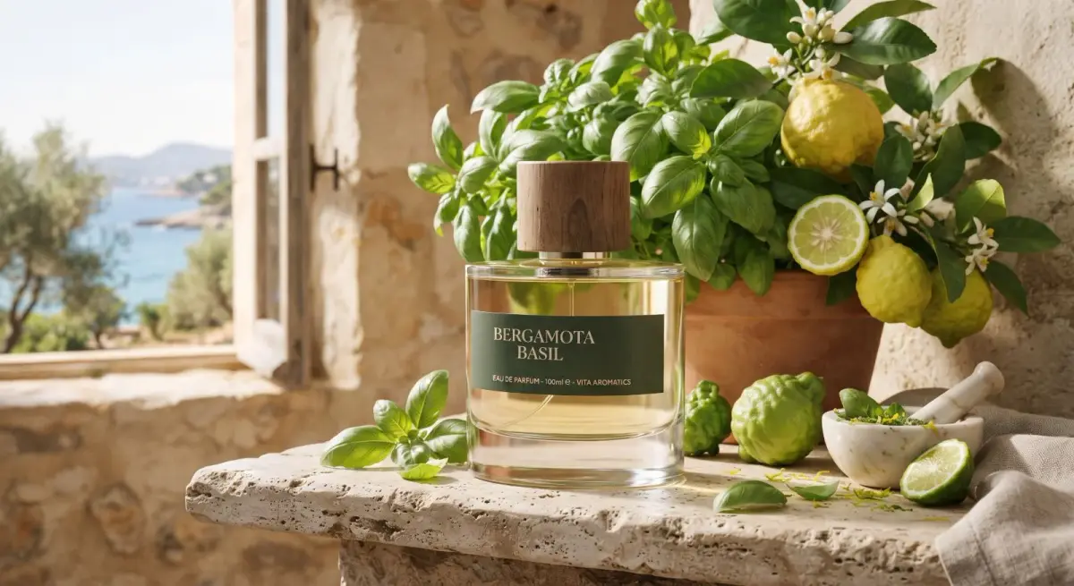 Bergamota Basil, fragrância cítrico para difusor de ambientes Eteria